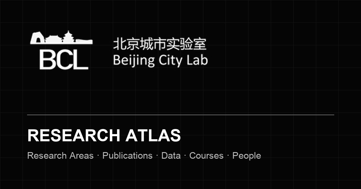 Urban Form, Block Scale and Built Environment Structure · Beijing City Lab