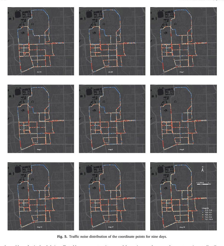 Predicting highly dynamic traffic noise using rotating mobile monitoring and machine learning method