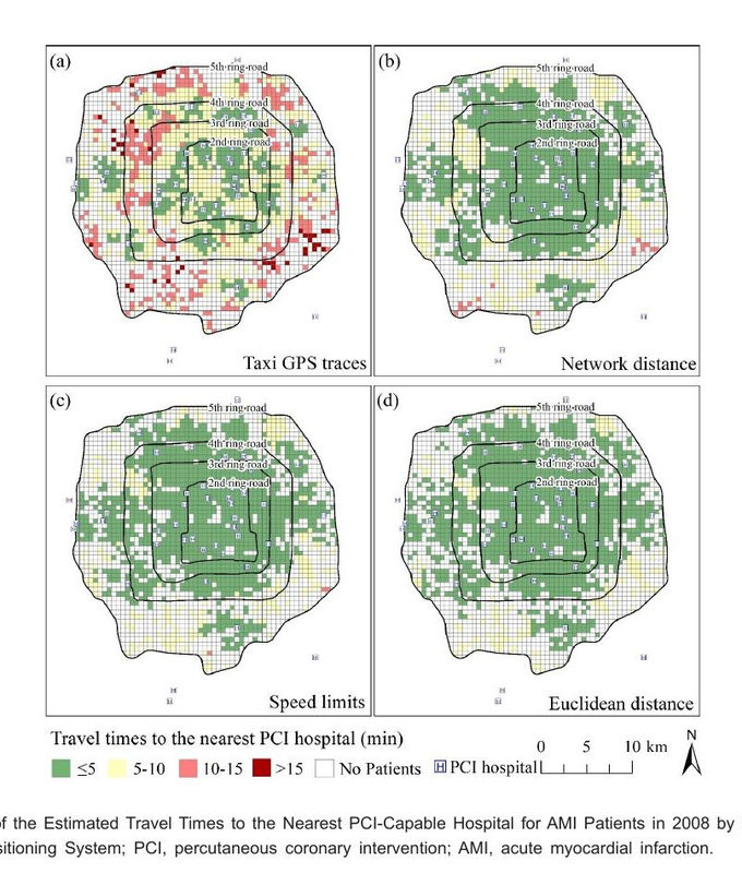 Measuring Accessibility to Healthcare Using Taxi Trajectories Data: A Case Study of Acute Myocardial Infarction Cases in Beijing