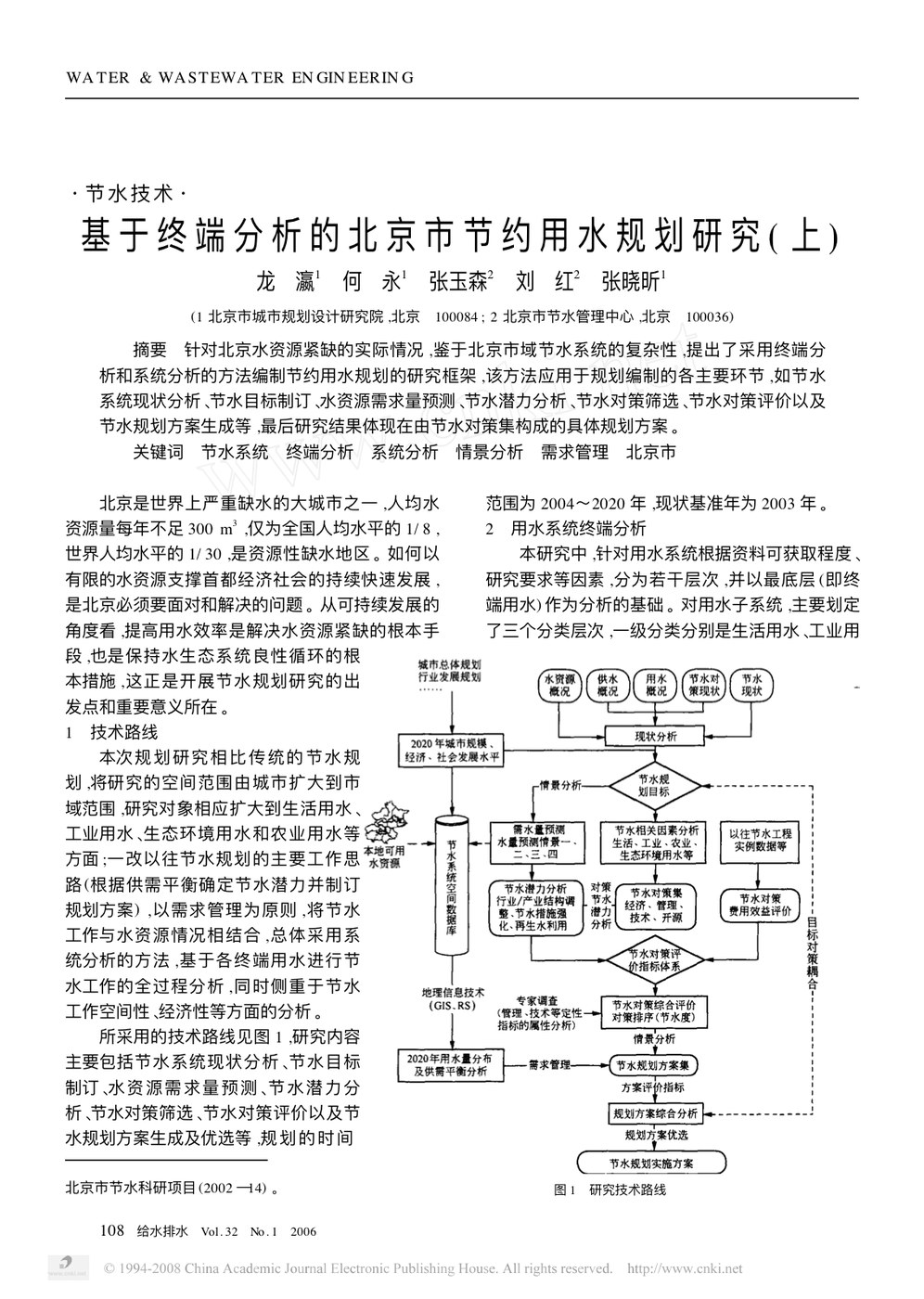 基于终端分析的北京市节约用水规划研究（上）