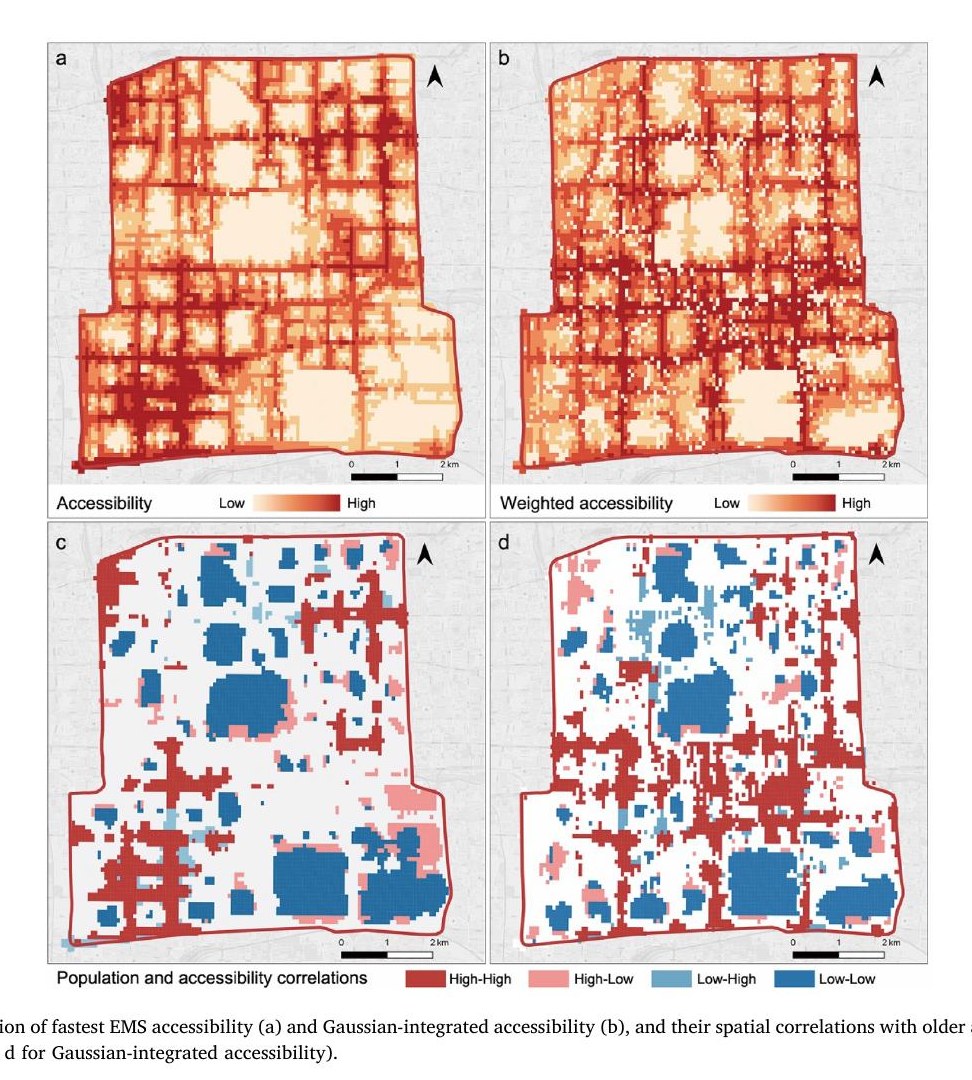 Assessing urban emergency medical services accessibility for older adults considering ambulance trafficability using a deep learning approach