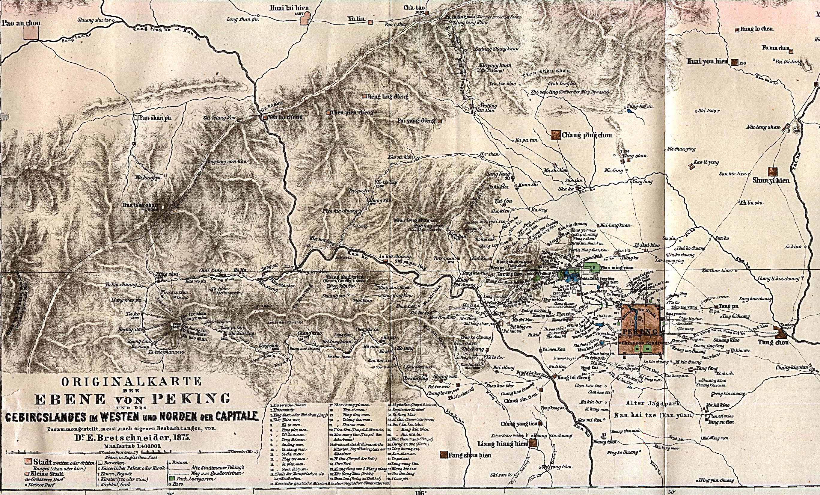 Beijing Map in 1875