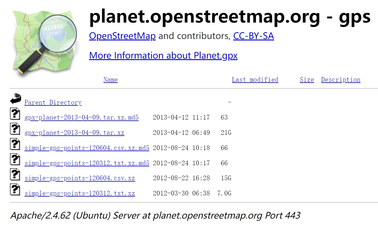 OSM GPS trajectories