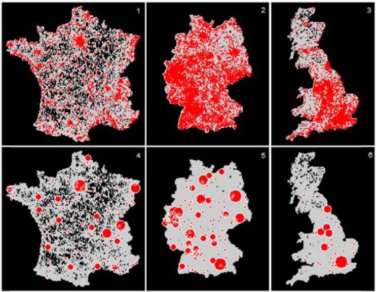Points of Interest in Germany, France and UK