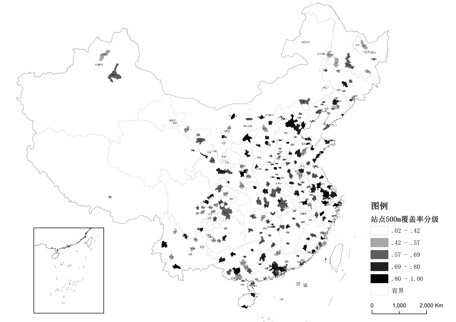 Bus stops of China in 2013