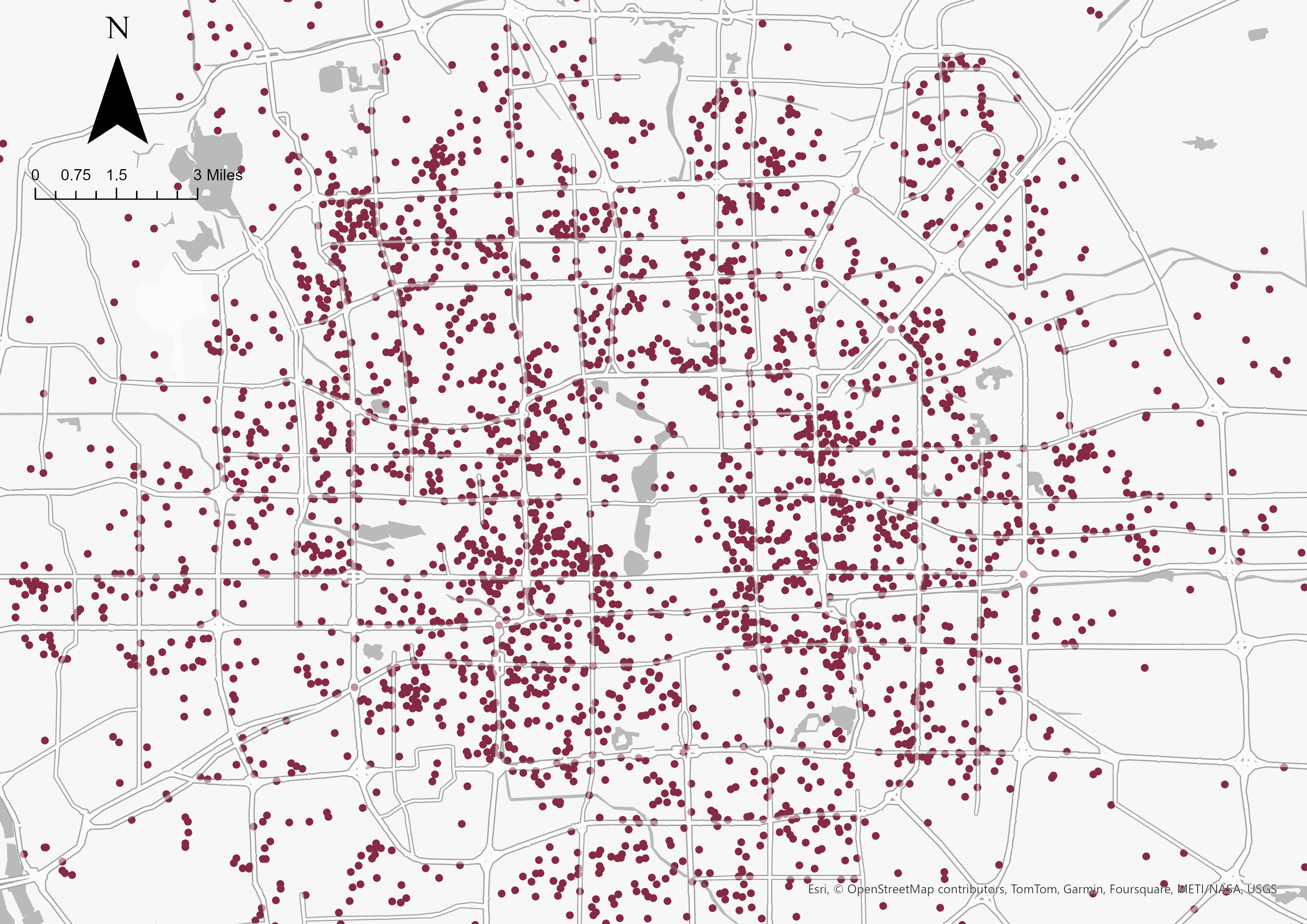 Parking places of Beijing