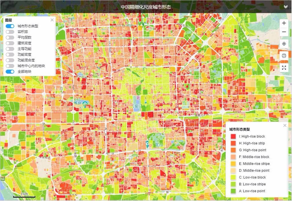 Three‑Dimensional Urban Form at the Street‑Block Level for 63 Major Cities in China