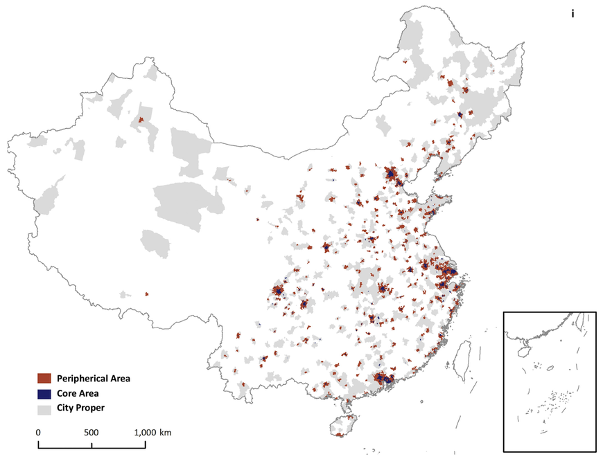 Functional Urban Areas of China
