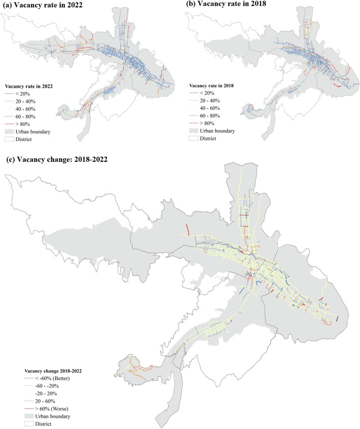 Inferring storefront vacancy using mobile sensing images and computer vision approaches