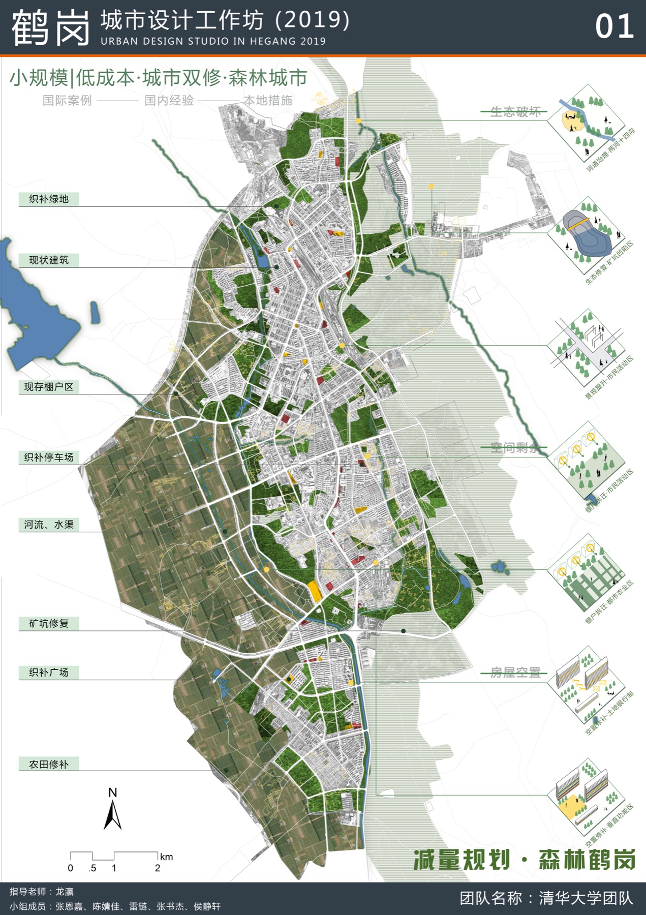 Tsinghua University team board from the 2019 Hegang urban design studio